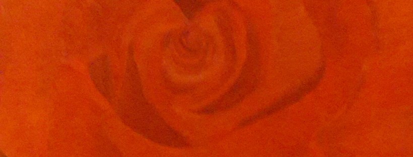 floral painting Love is in the air red rose oil painting by Navdeep Kular