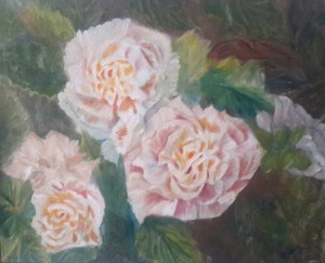 Peony Garden 1 original oil painting by Navdeep Kular (11H X 14W)