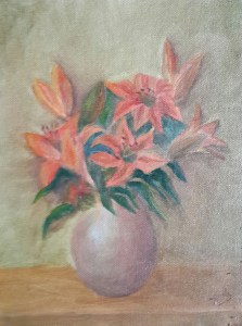Lilies in a Vase oil painting by Navdeep Kular