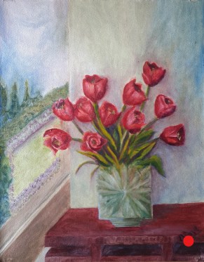Tulips oil painting by Navdeep Kular