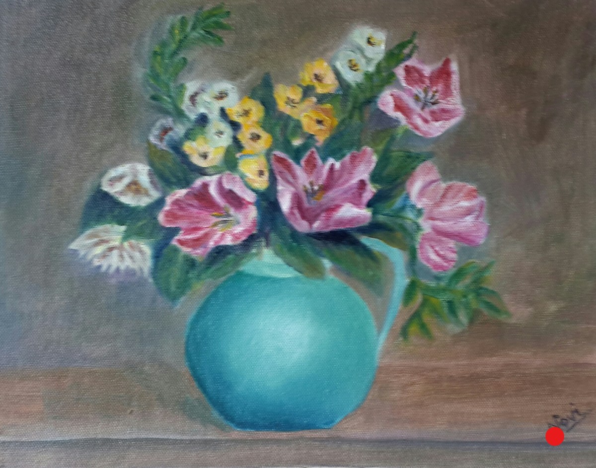 Tulips oil painting by Navdeep Kular