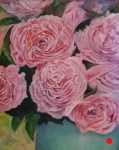 Peonies oil painting by Navdeep Kular