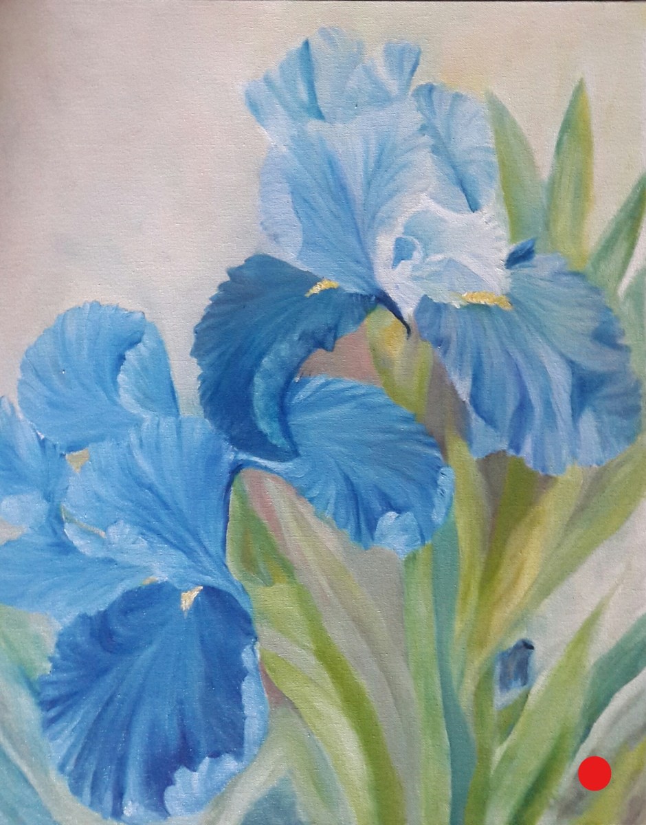 Blue Irises 1 oil painting by Navdeep Kular