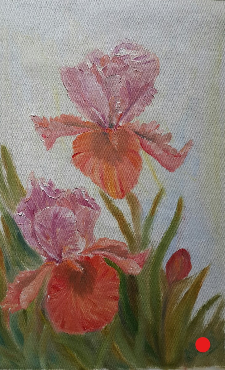 Iris Garden 3 oil painting by Navdeep Kular