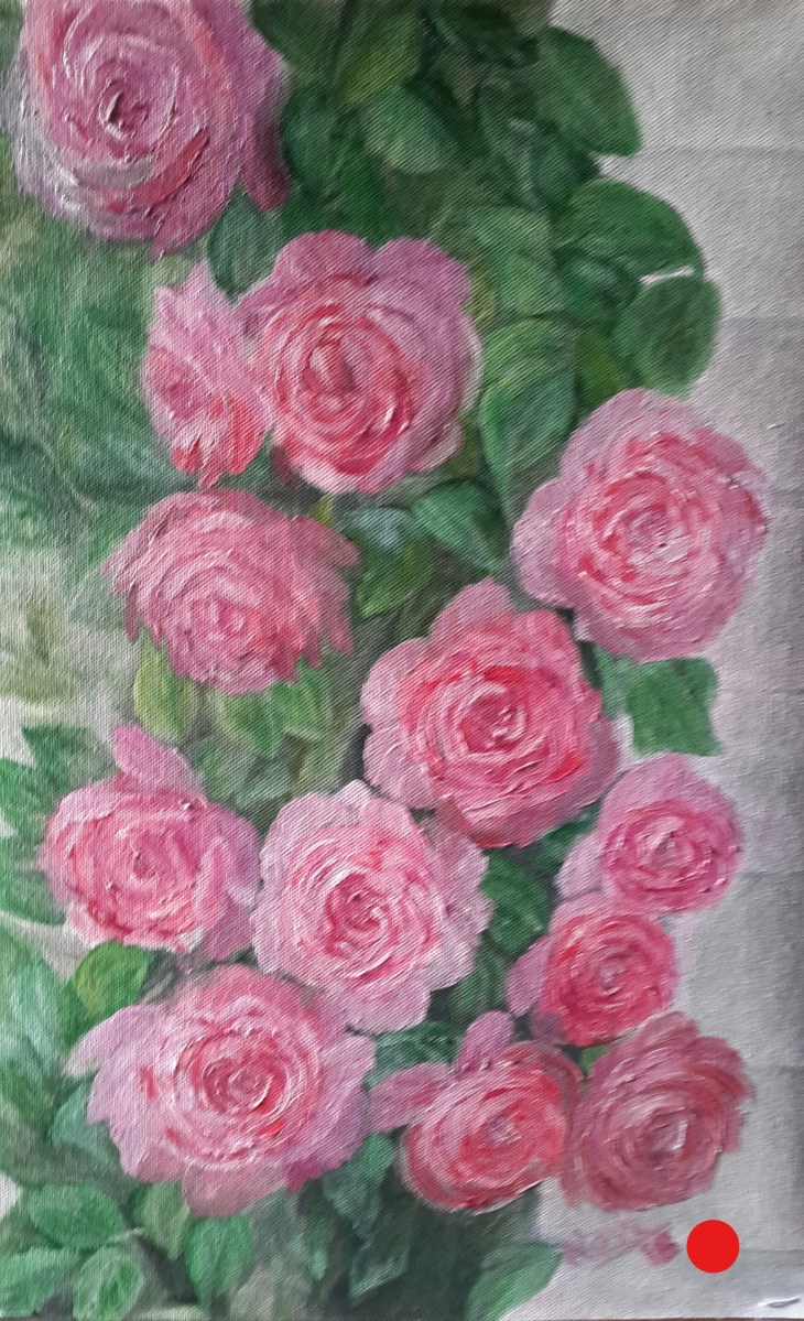 Roses oil painting by Navdeep Kular