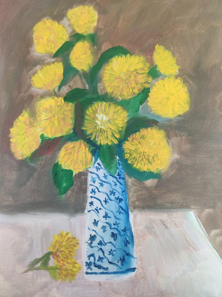 Chrysanthemums in a vase