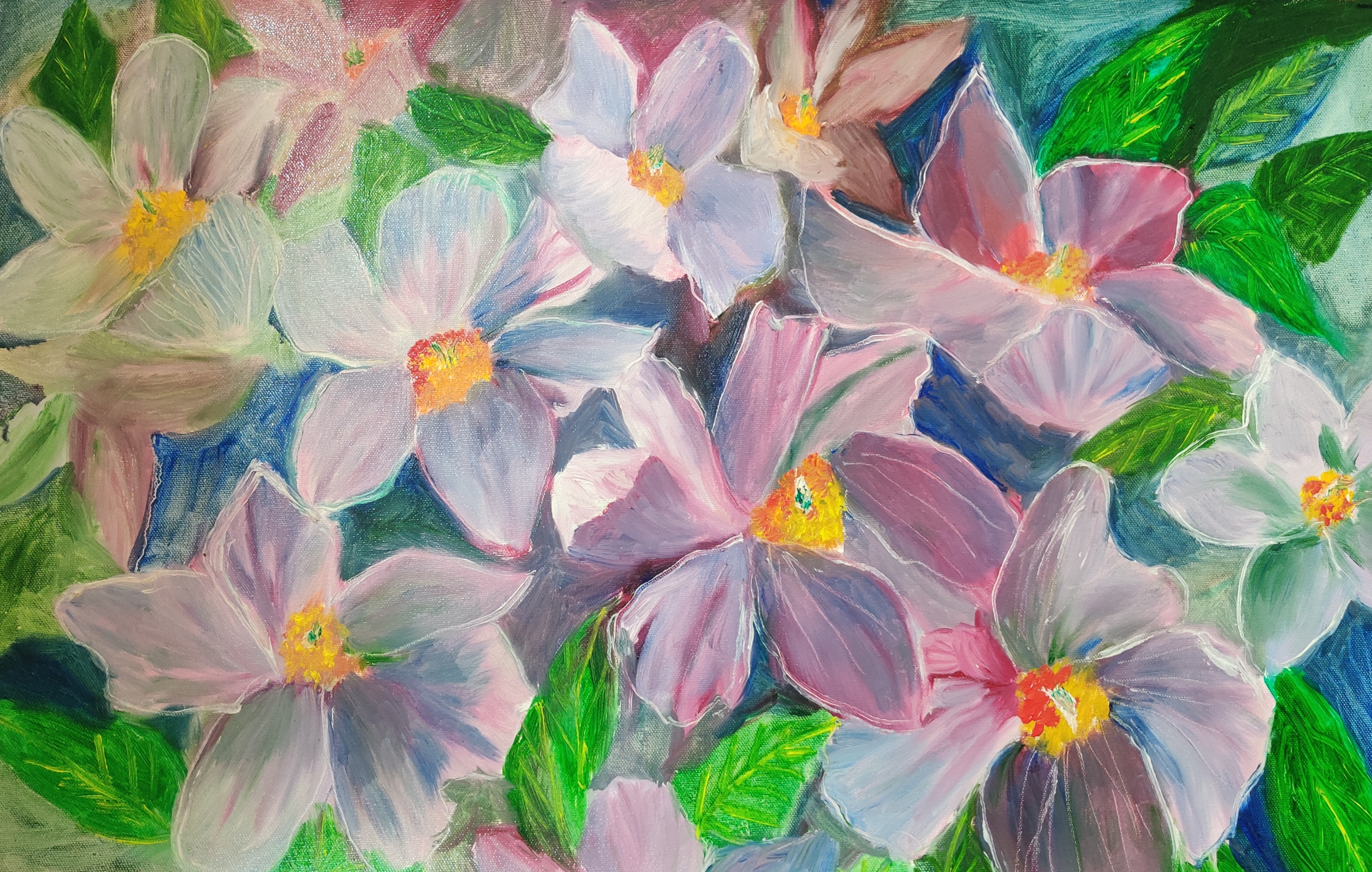 Himalayan Poppies oil painting